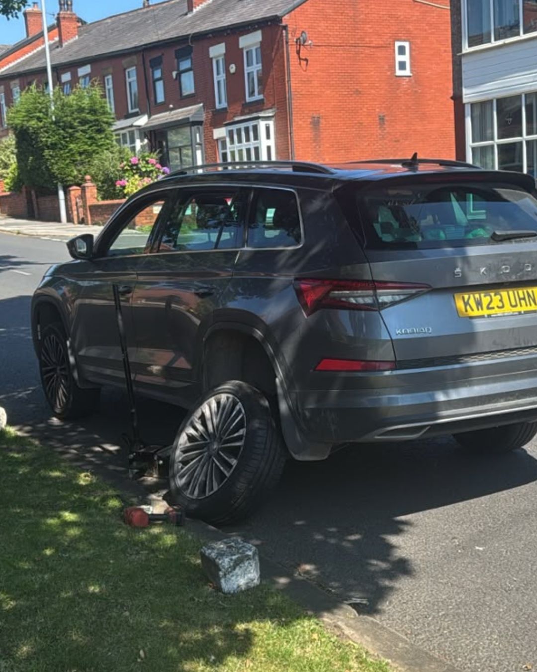 Completed mobile tyre fitting job, Manchester