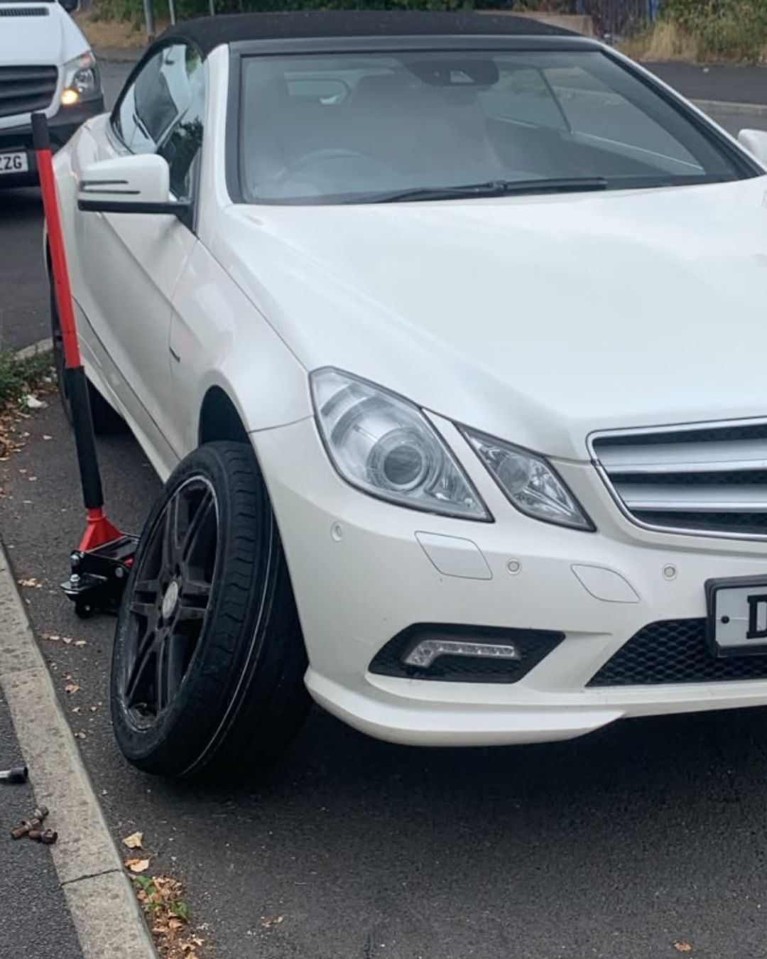 Completed mobile tyre fitting job, Manchester