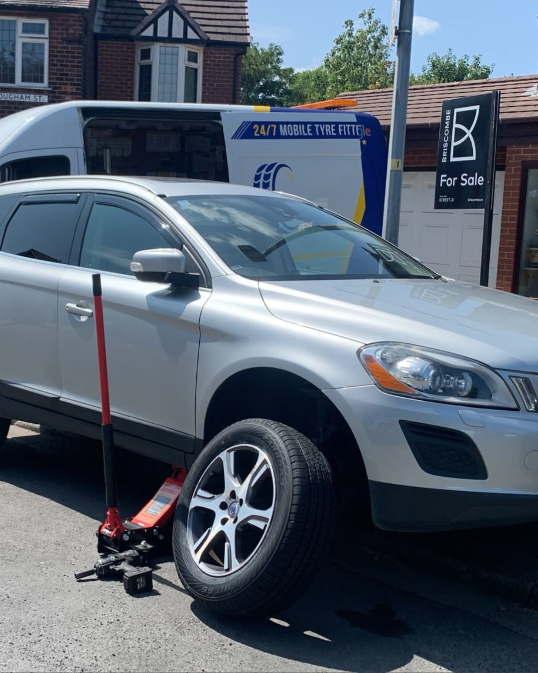 Completed mobile tyre fitting job, Chorlton